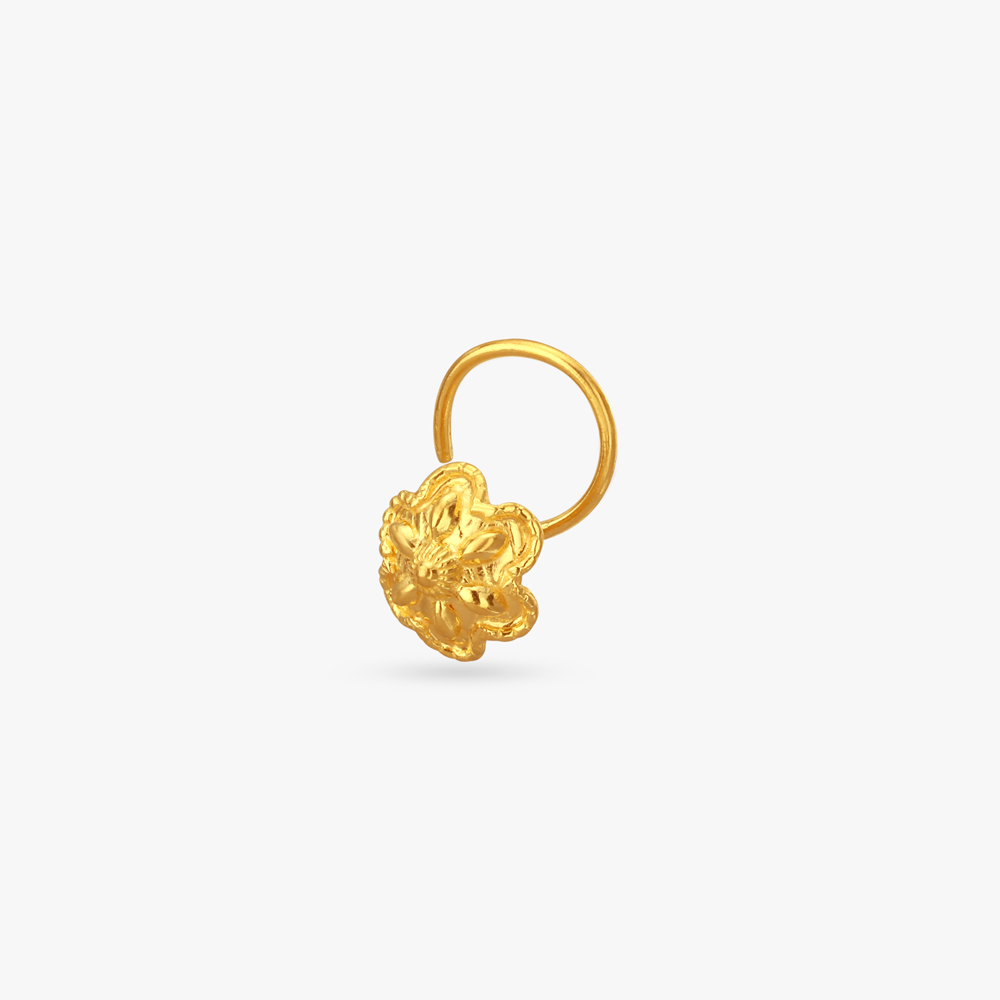 Bloom Charm Gold Nose Pin,,hi-res image number null