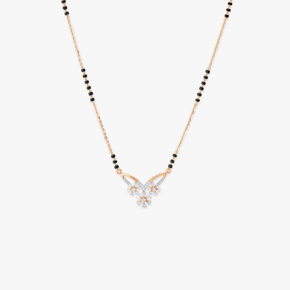 Flutter Bloom Diamond Mangalsutra,,hi-res image number null