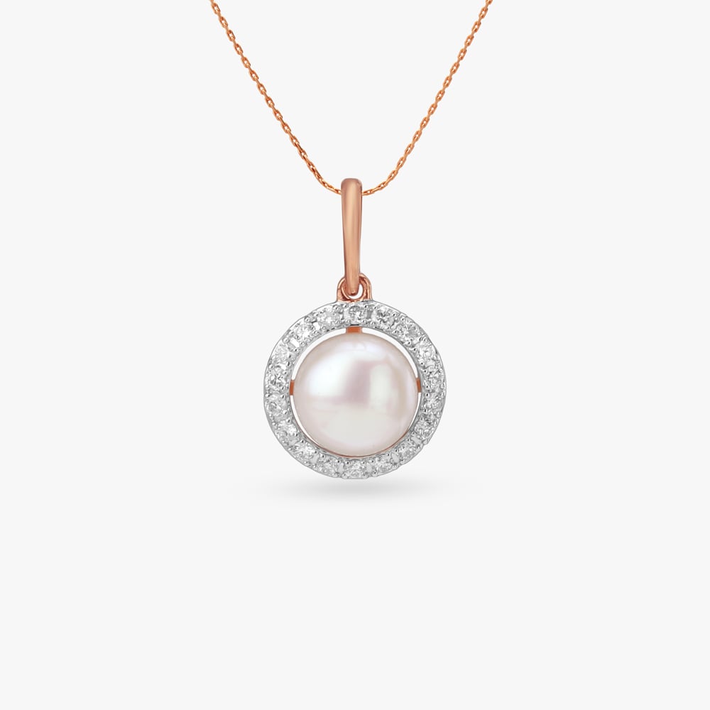 Moonlit Halo Diamond Pendant,,hi-res image number null