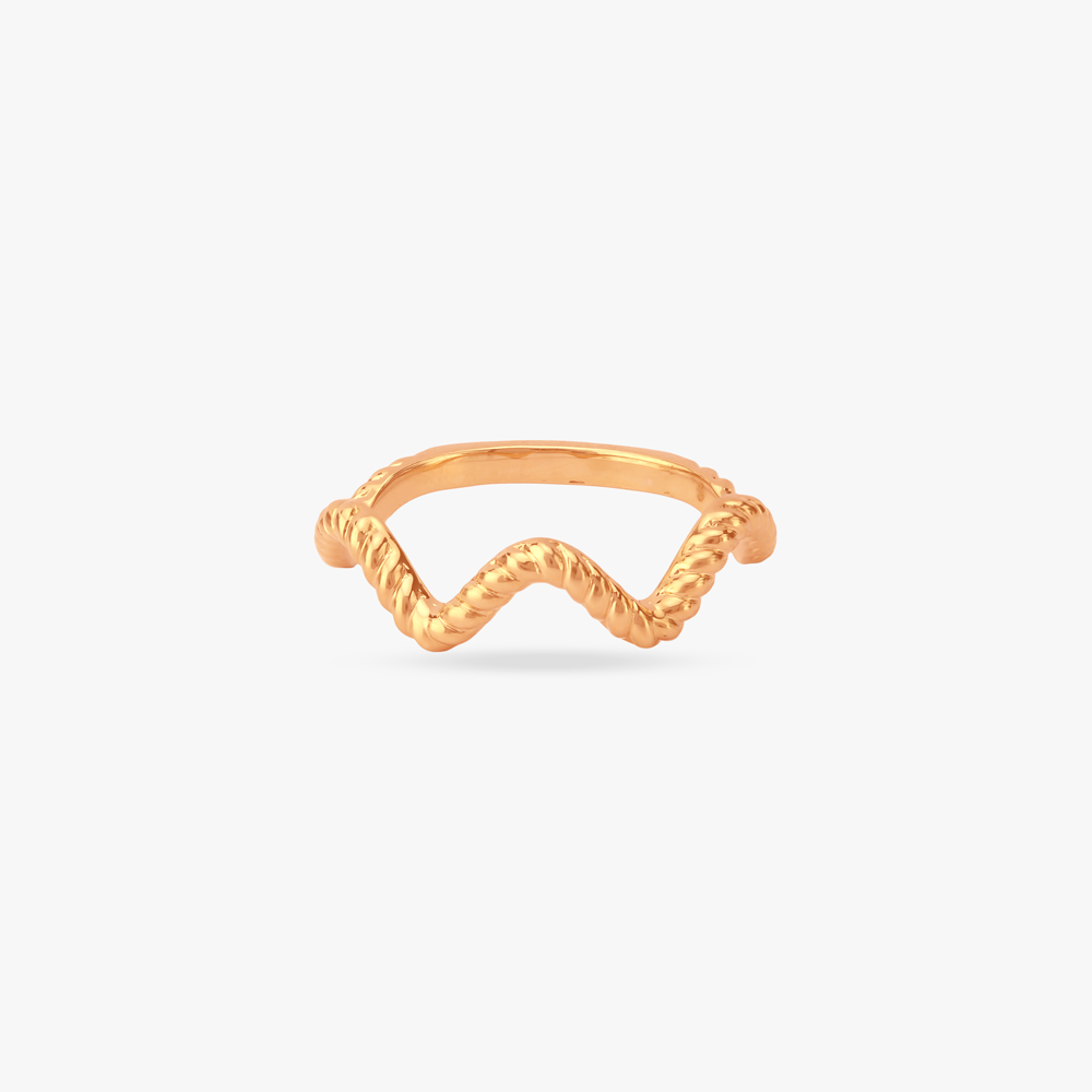 Wave Whirl Gold Ring,,hi-res image number null