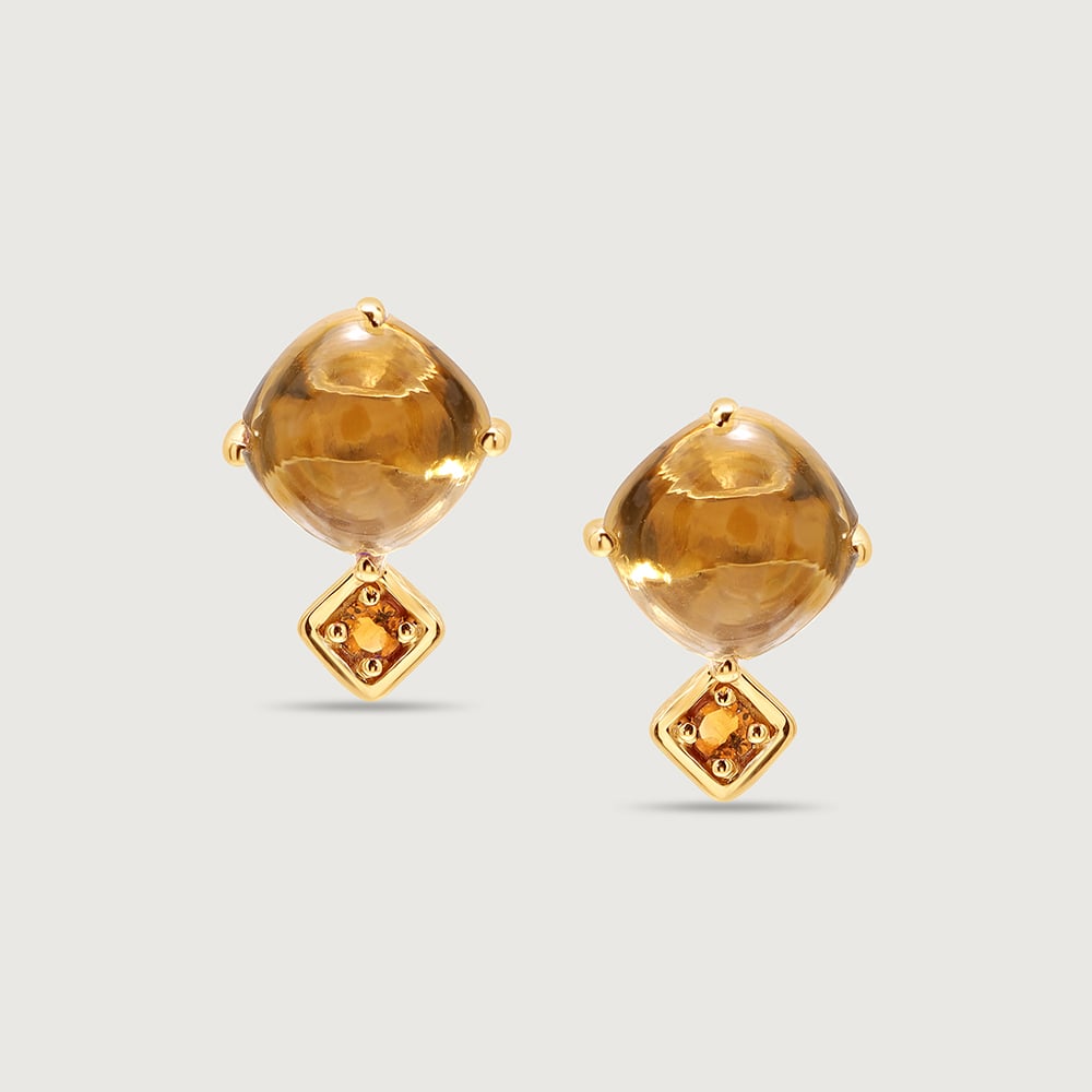 Golden Hour Glam 14KT  Citrine Stud Earrings,,hi-res image number null