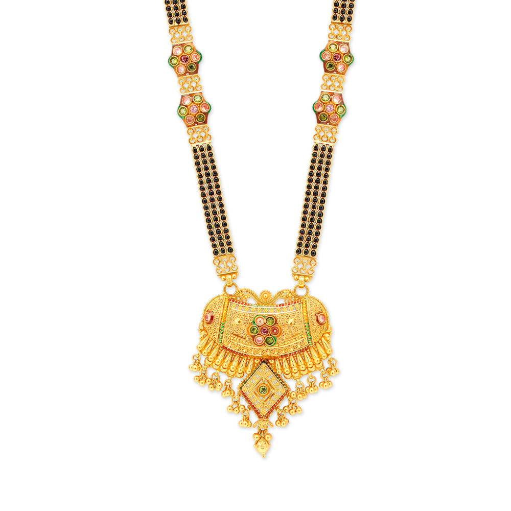 Traditional Opulent Gold Mangalsutra,,hi-res image number null