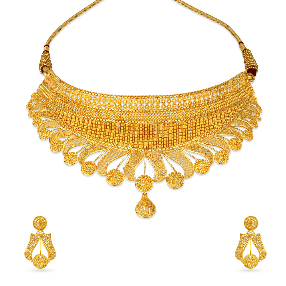 Fluid Grace Gold Necklace Set,,hi-res image number null