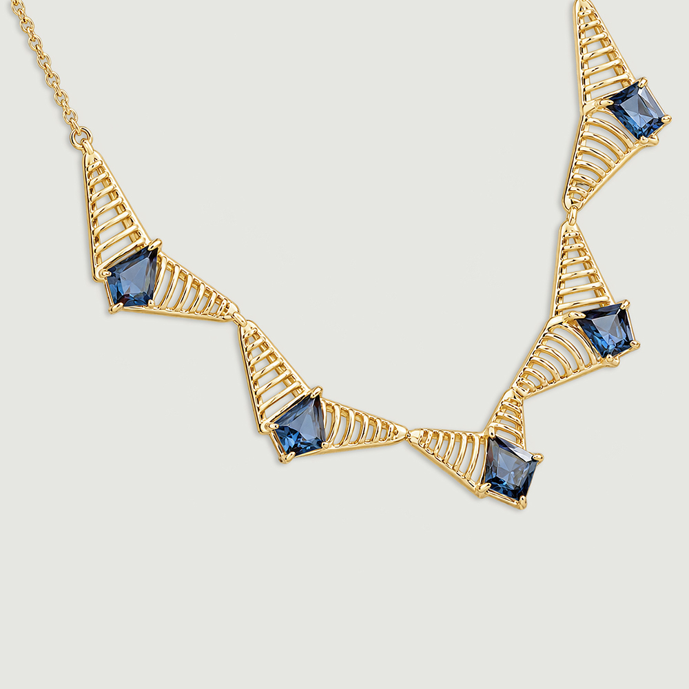 Azure Rays Topaz Gold Necklace,,hi-res image number null