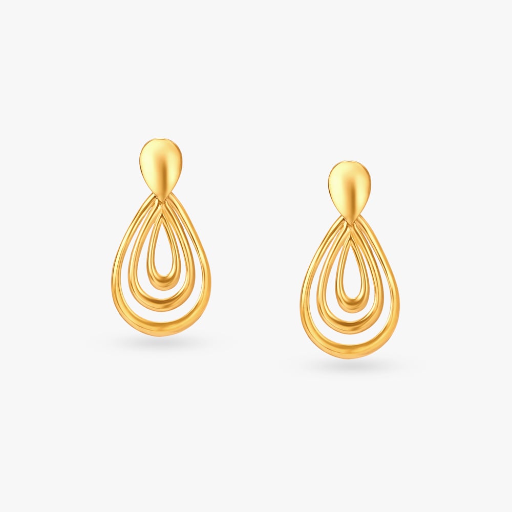 Cascading Gold Drop Earrings,,hi-res image number null