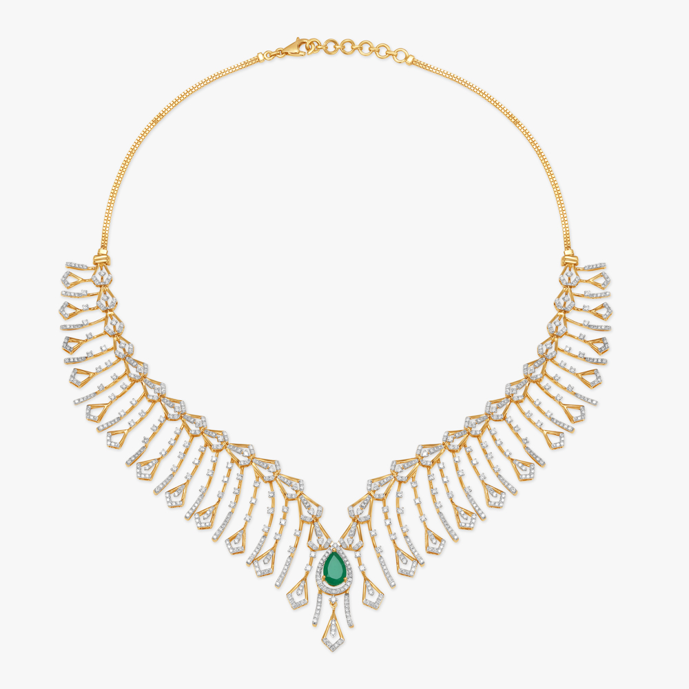 Dewy Droplets Natural diamond Necklace Set,,hi-res image number null