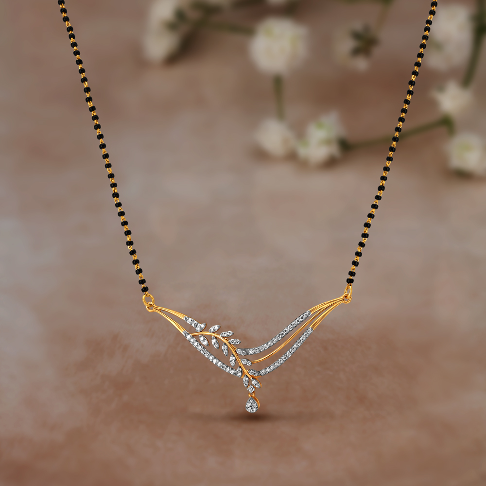 Splendid Leafy Diamond Mangalsutra