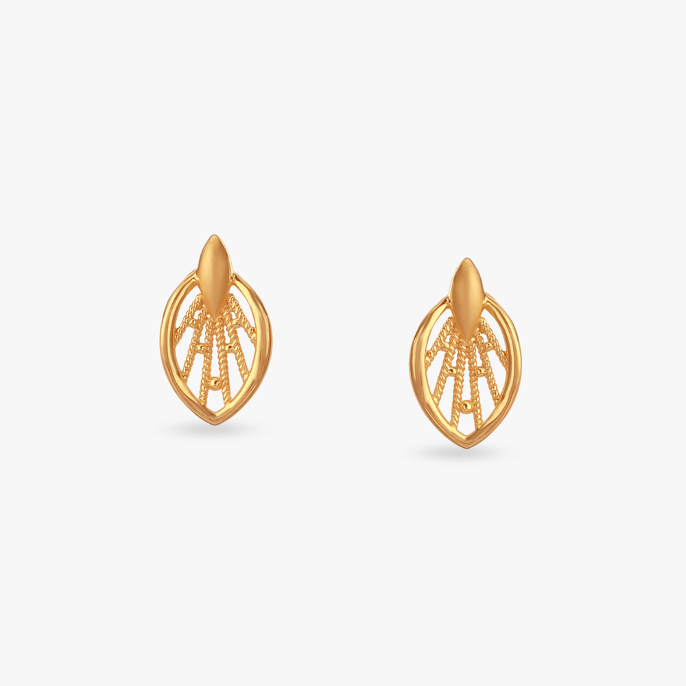 

Bloom Arc Gold Stud Earrings