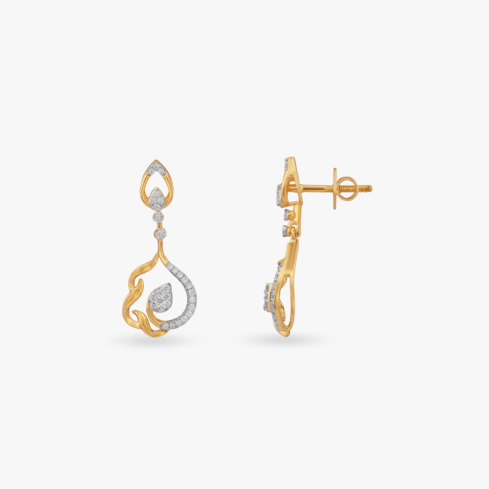 Dazzling Poise Diamond Drop Earrings,,hi-res image number null