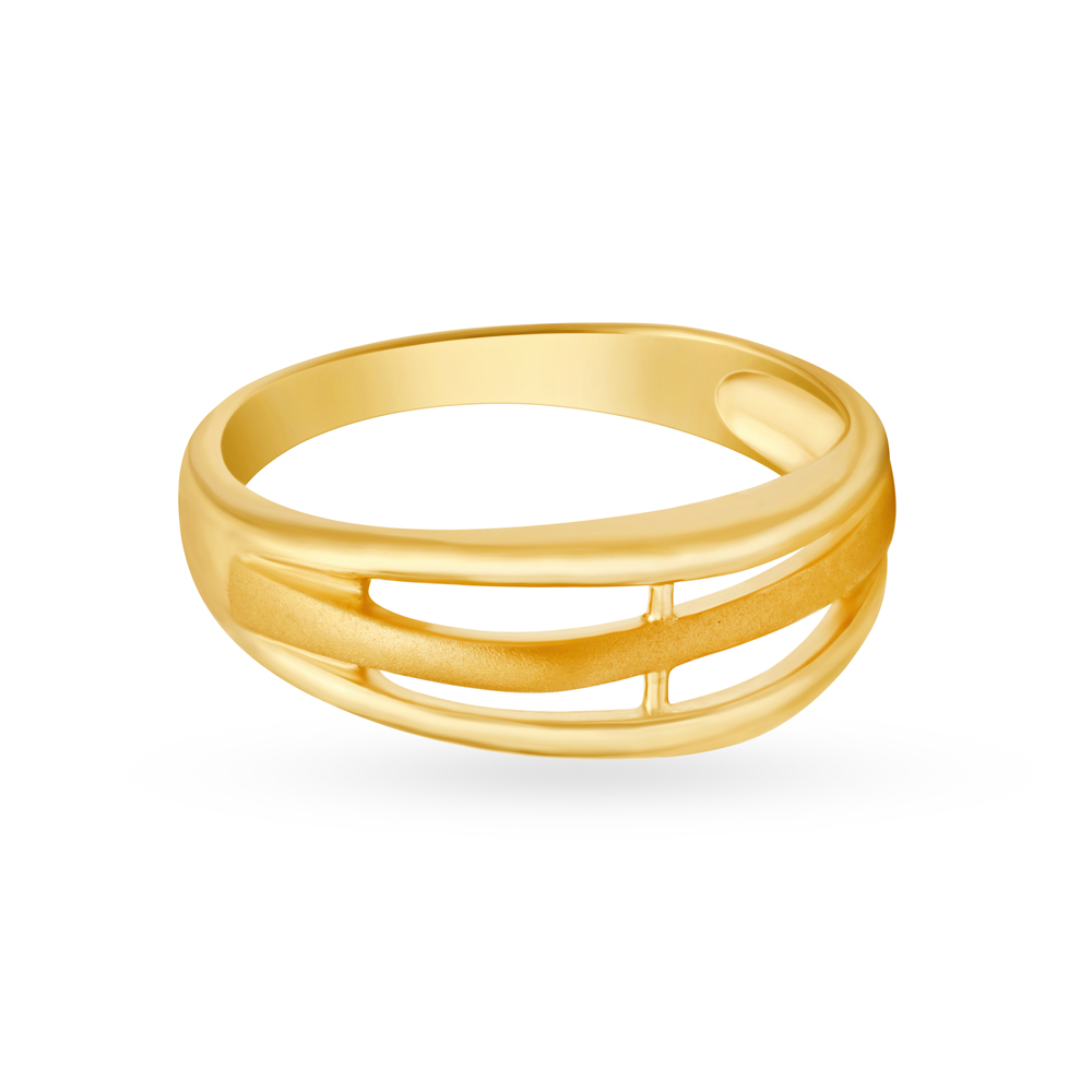 Sleek Gold Mesh Ring,,hi-res image number null
