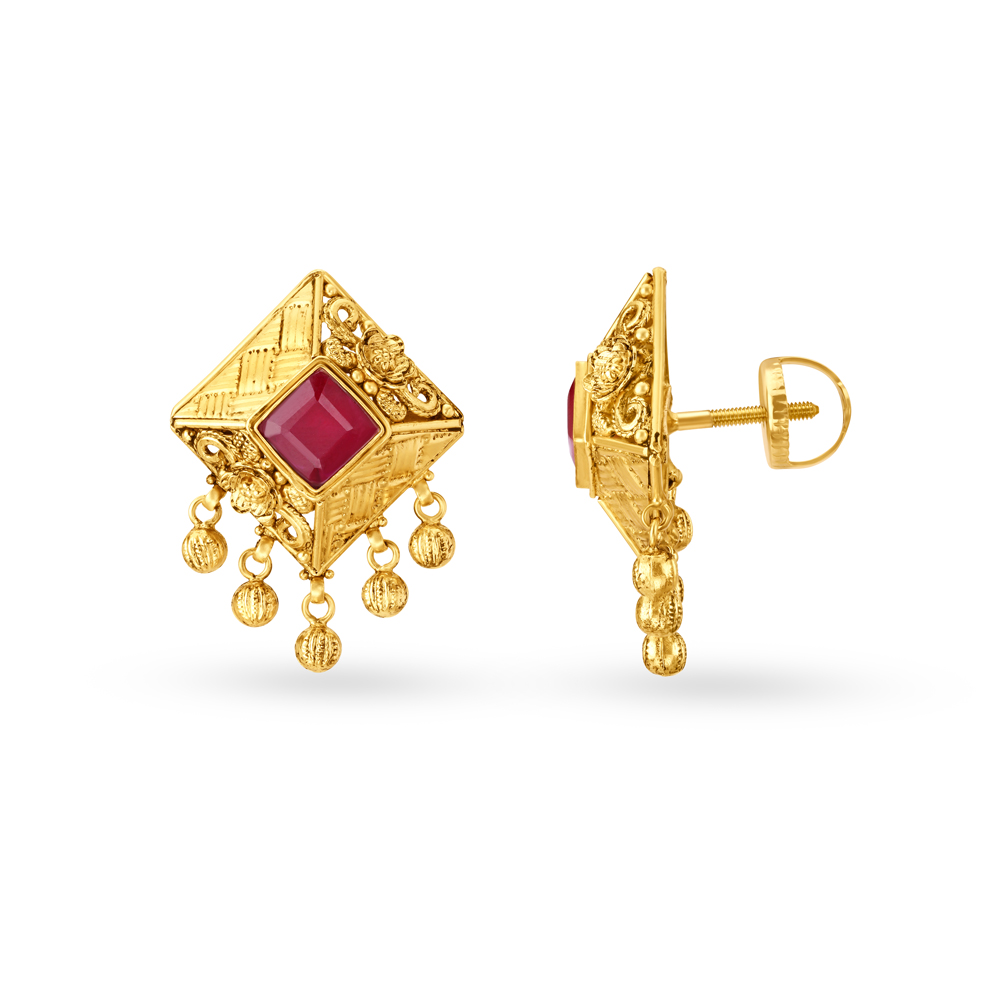 Traditional Geometric Pendant and Earrings Set,,hi-res image number null