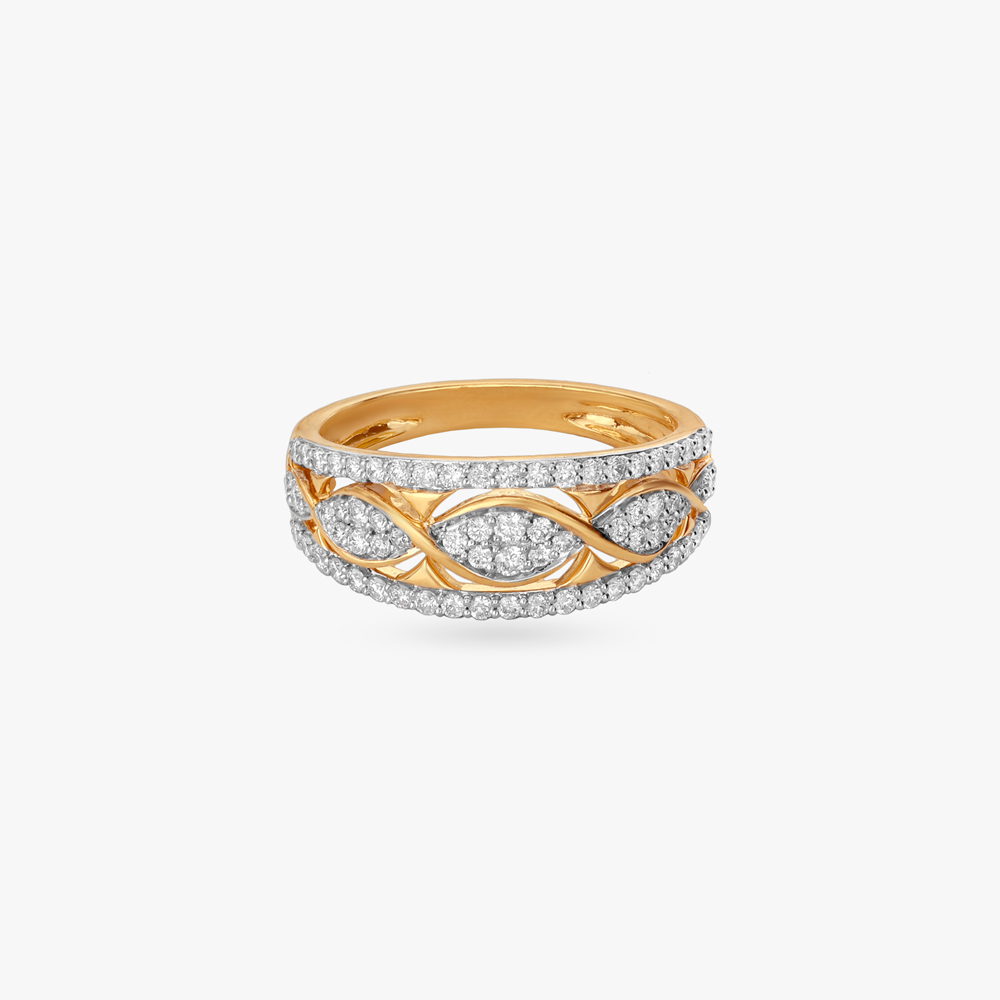 Elegant Twist Diamond Finger Ring,,hi-res image number null