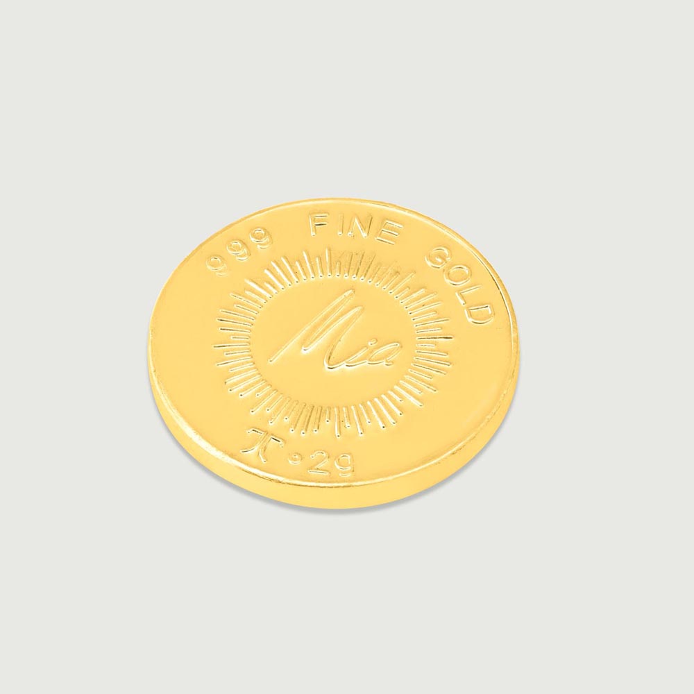 2 Gm 24 Karat Lotus Gold Coin,,hi-res image number null