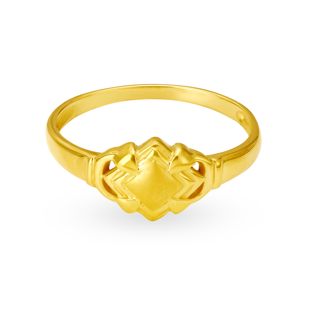 Ethereal 22 Karat Yellow Gold Geometric Finger Ring,,hi-res image number null
