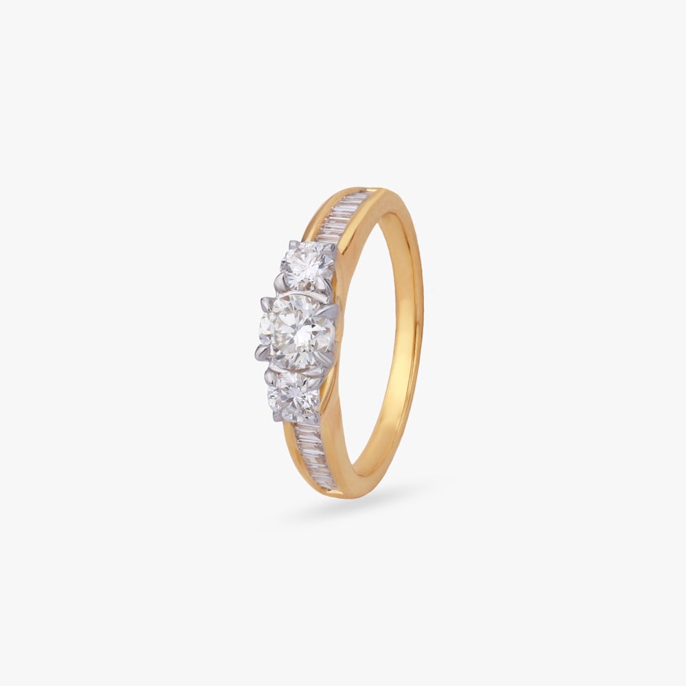 

Celestial Trio Solitaire Ring
