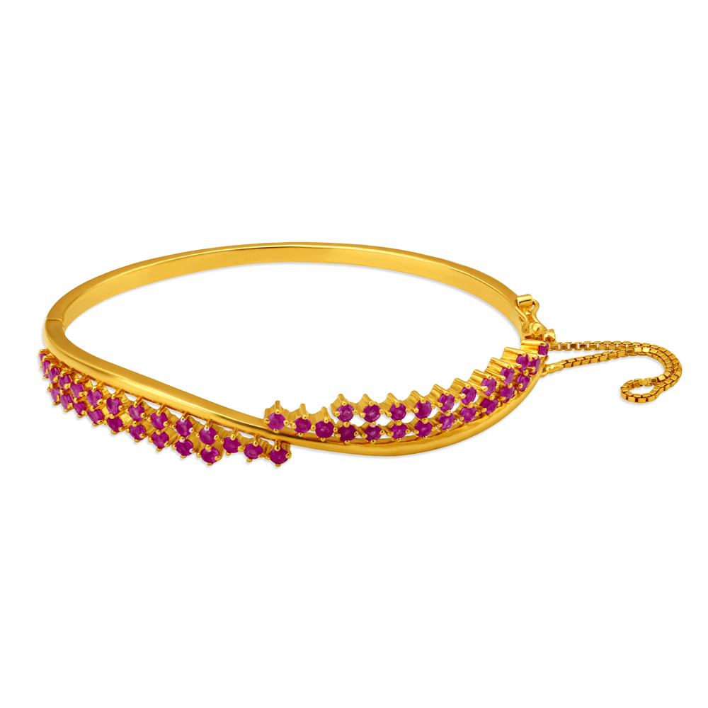 Buy Gold Look alike AD stone Bangle 7A Imitation Jewellery Online – Nithilah