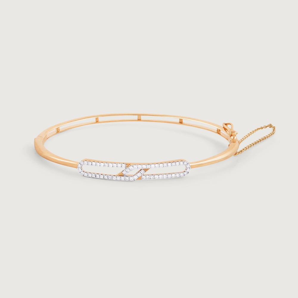 Linear Luxe Gold & Diamond Bangle,,hi-res image number null