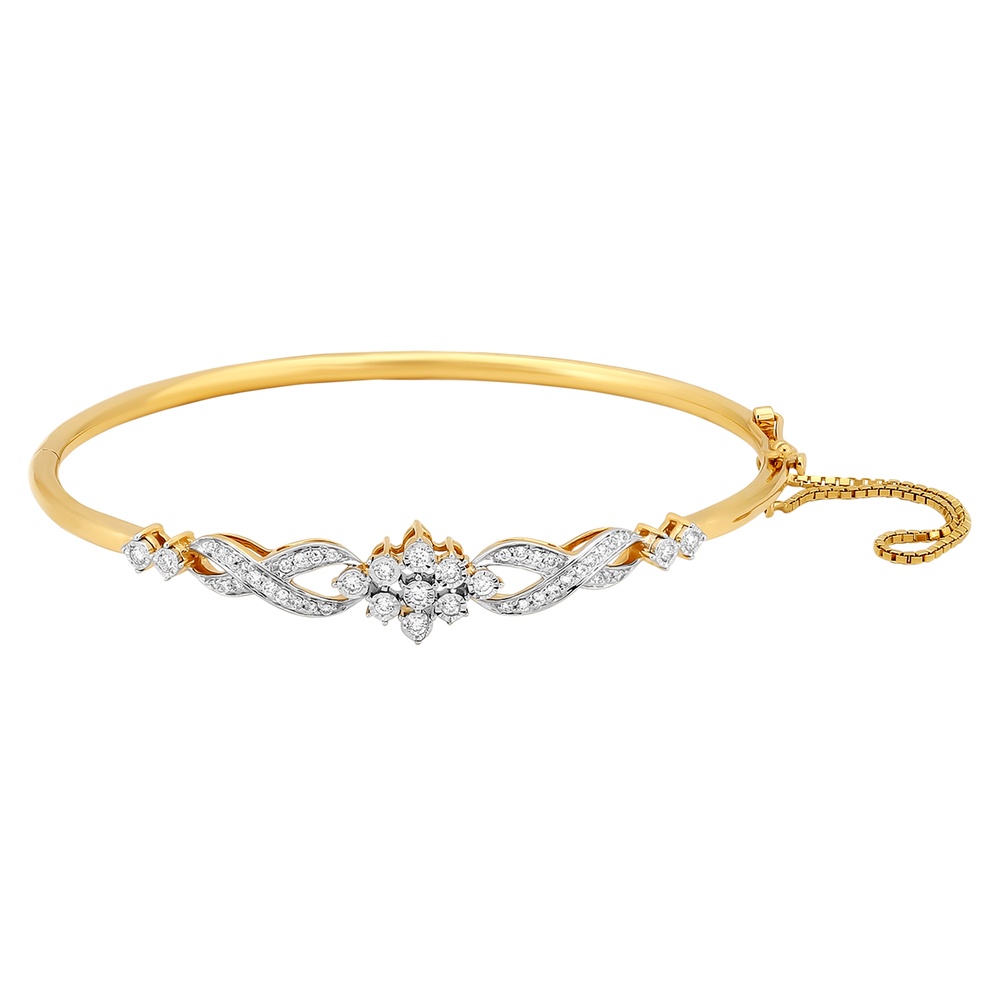 18 Karat Gold and Diamond Bangle,,hi-res image number null