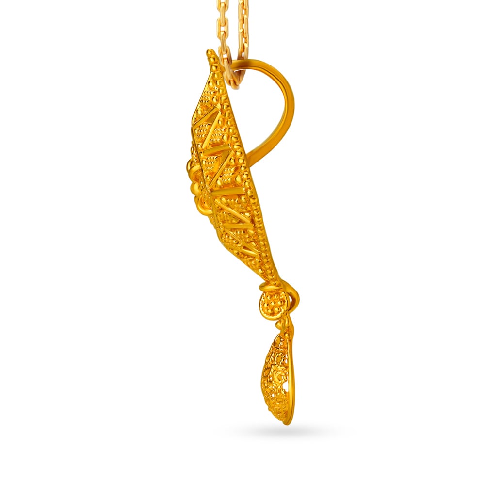 Opulent Gold Rhombus Pendant Set,,hi-res image number null