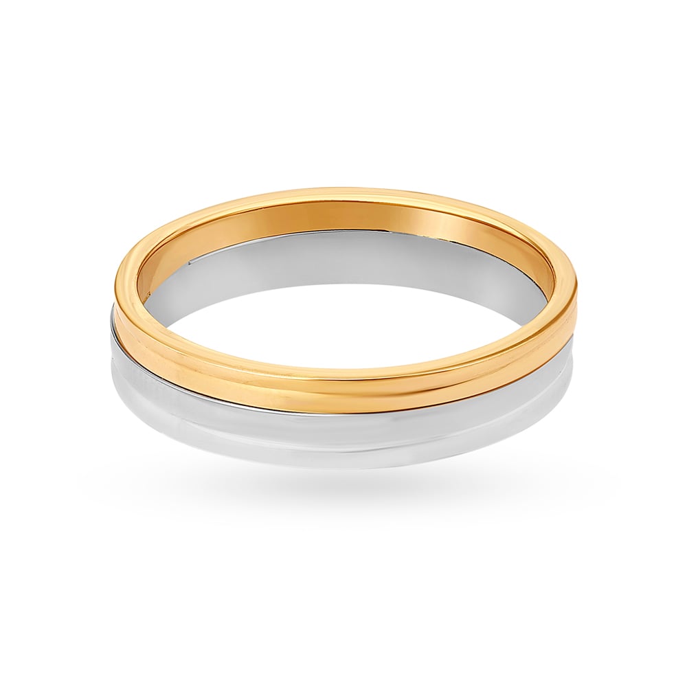 Sophisticated Platinum and Rose Gold Ring,,hi-res image number null