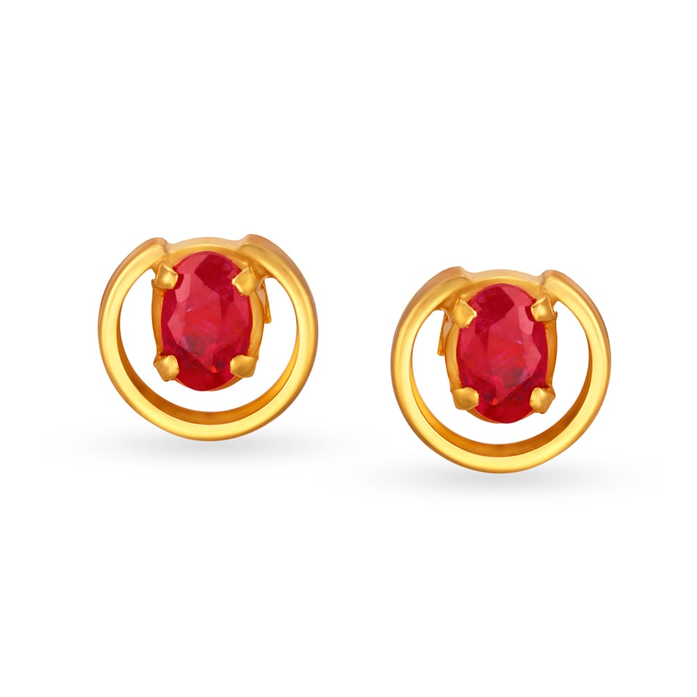 Share 92+ ruby earrings tanishq