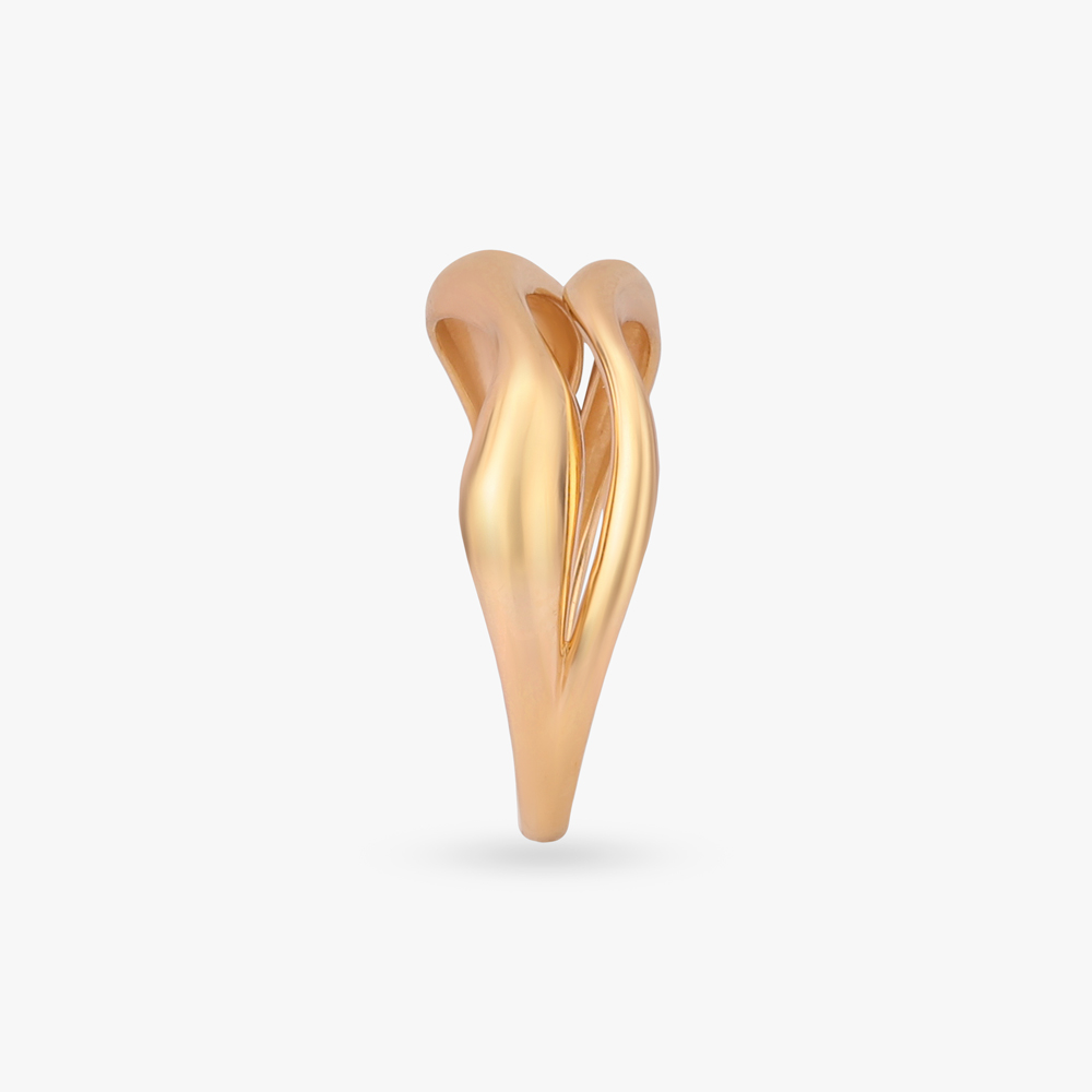 Sculpted Wave Gold Ring,,hi-res image number null