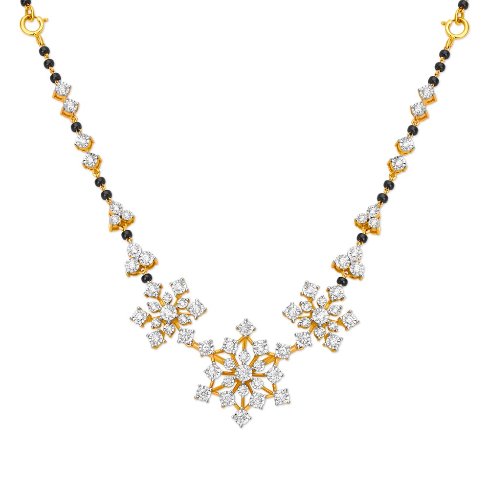 Marvellous Floral Diamond Mangalsutra,,hi-res image number null