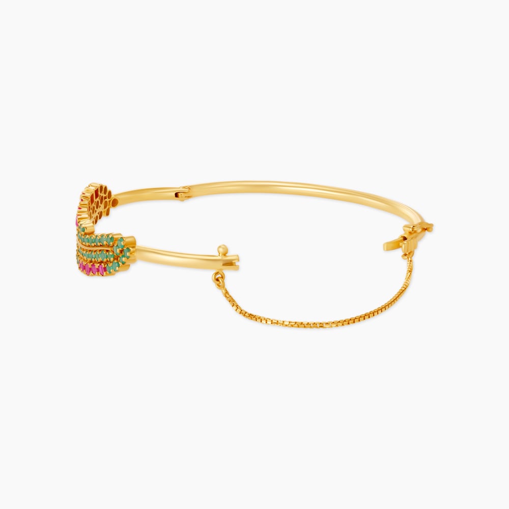 Exquisite Vibrant Ruby and Emerald Bangle,,hi-res image number null