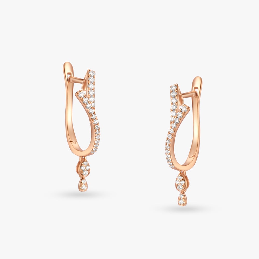 

Radiant Elegance Diamond Hoop Earrings
