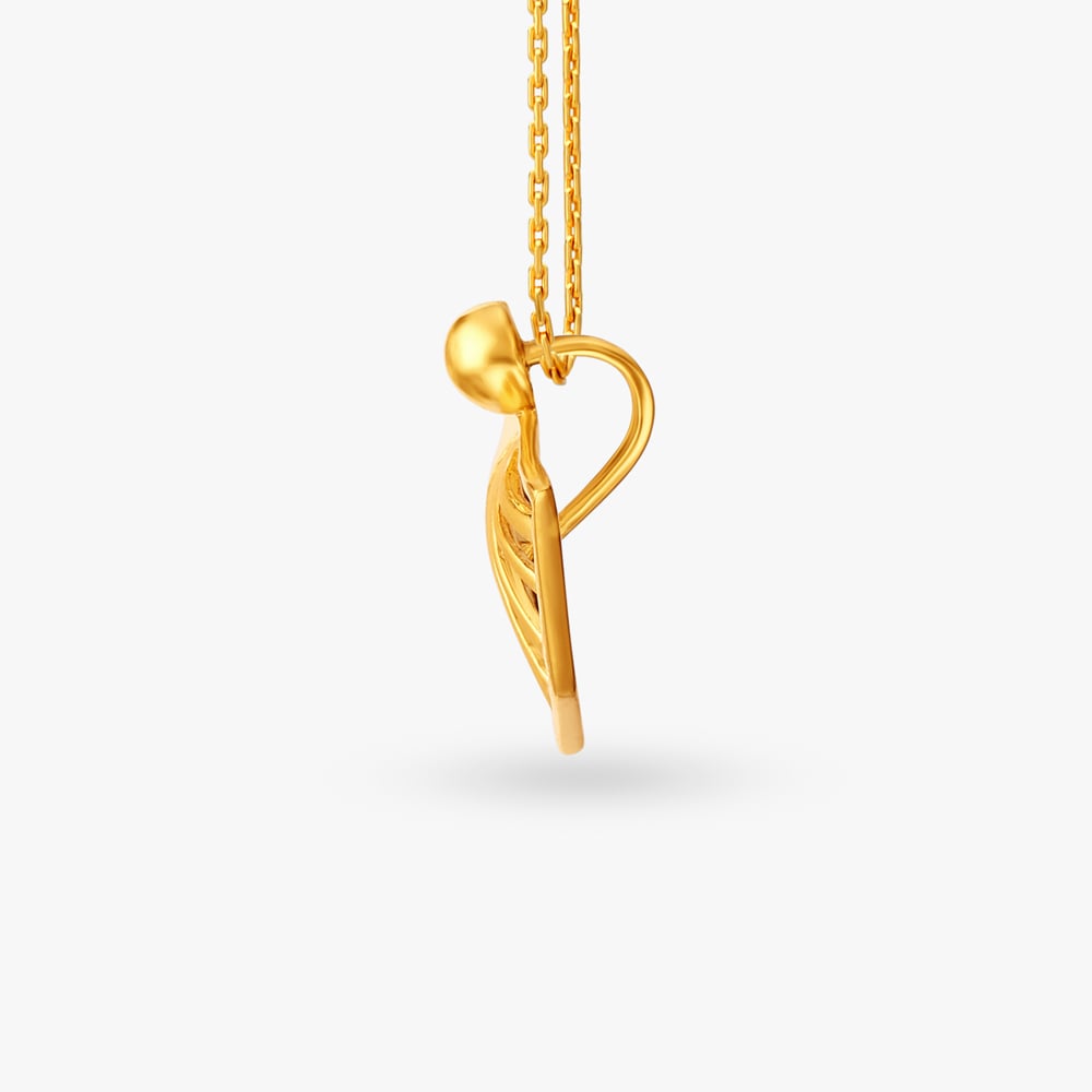 Contemporary Gold Pendant and Earrings Set,,hi-res image number null