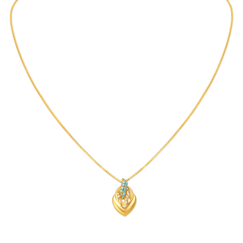Elegant Leafy Pendant with Chain,,hi-res image number null