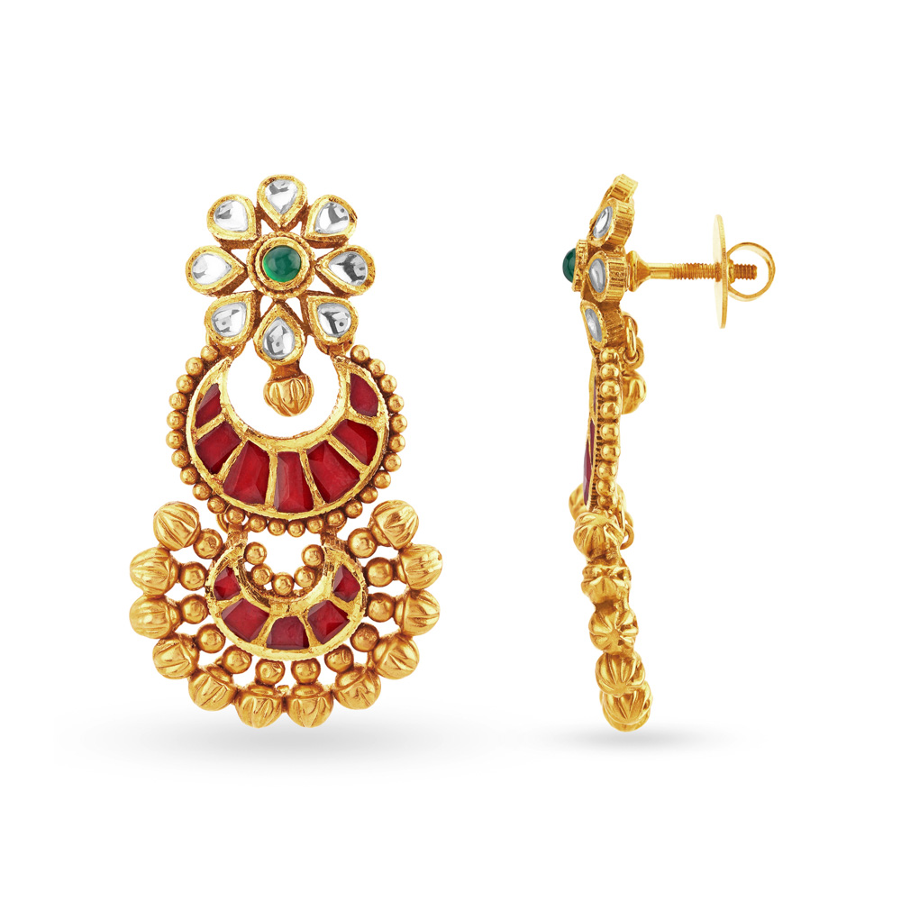 Retro Gold Antique Drop Earrings,,hi-res image number null
