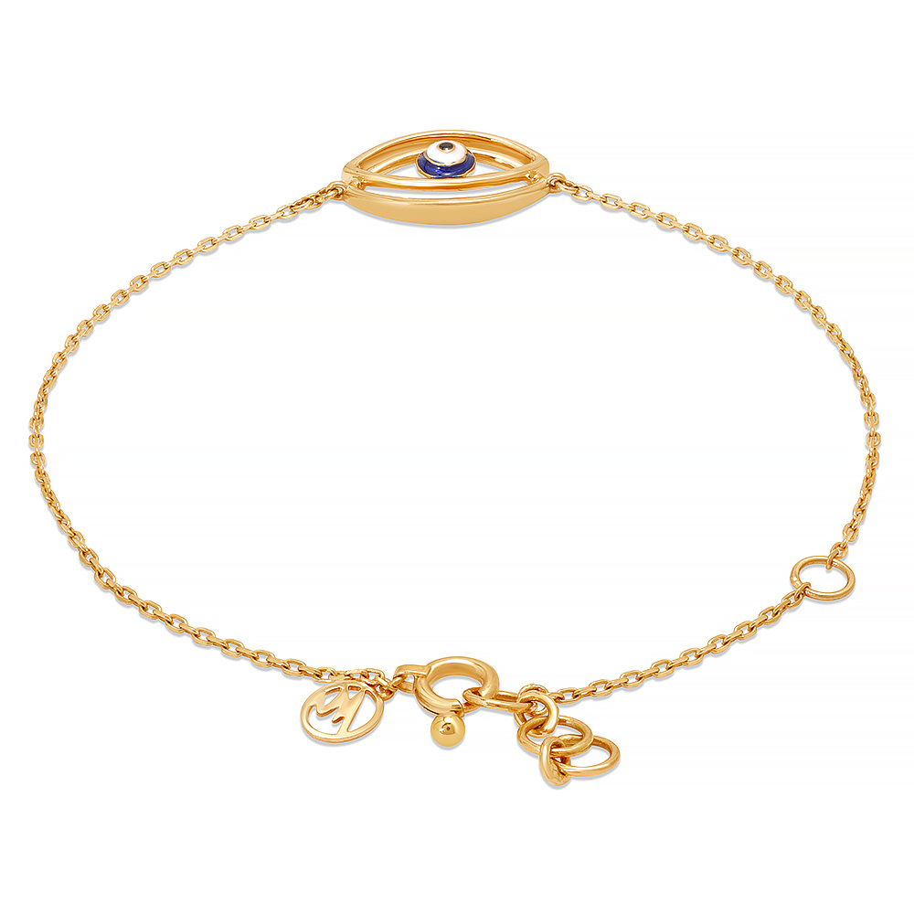 14KT Yellow Gold Layered Evil Eye Bracelet,,hi-res image number null