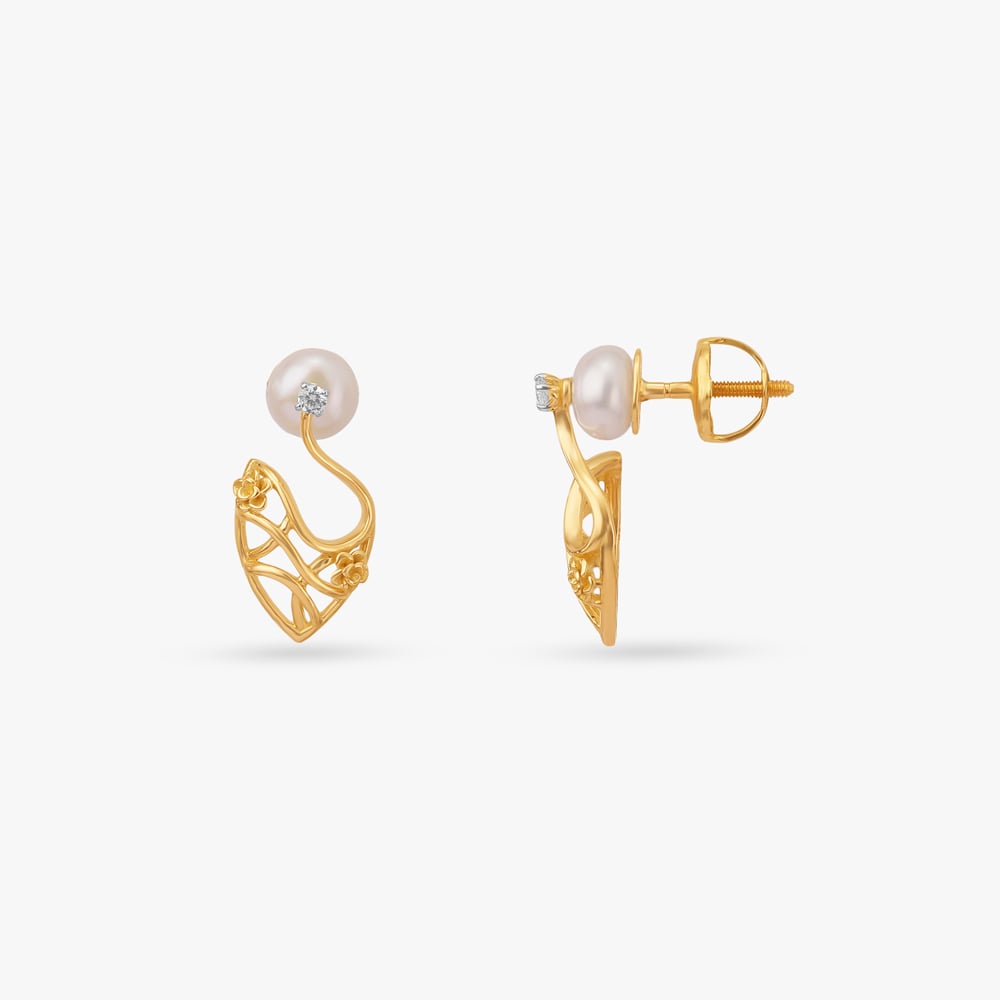Radiant Swirl Gold Drop Earrings,,hi-res image number null
