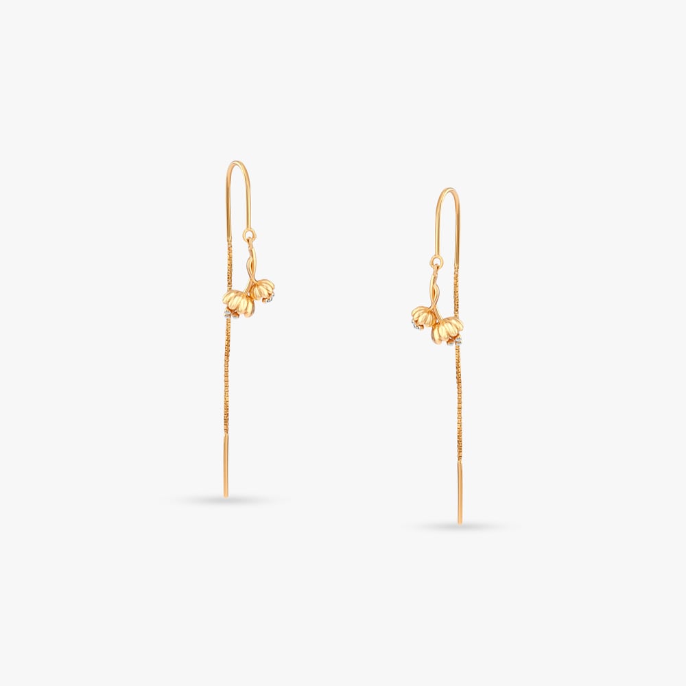 Bloom Trail Gold Hoop Earrings,,hi-res image number null