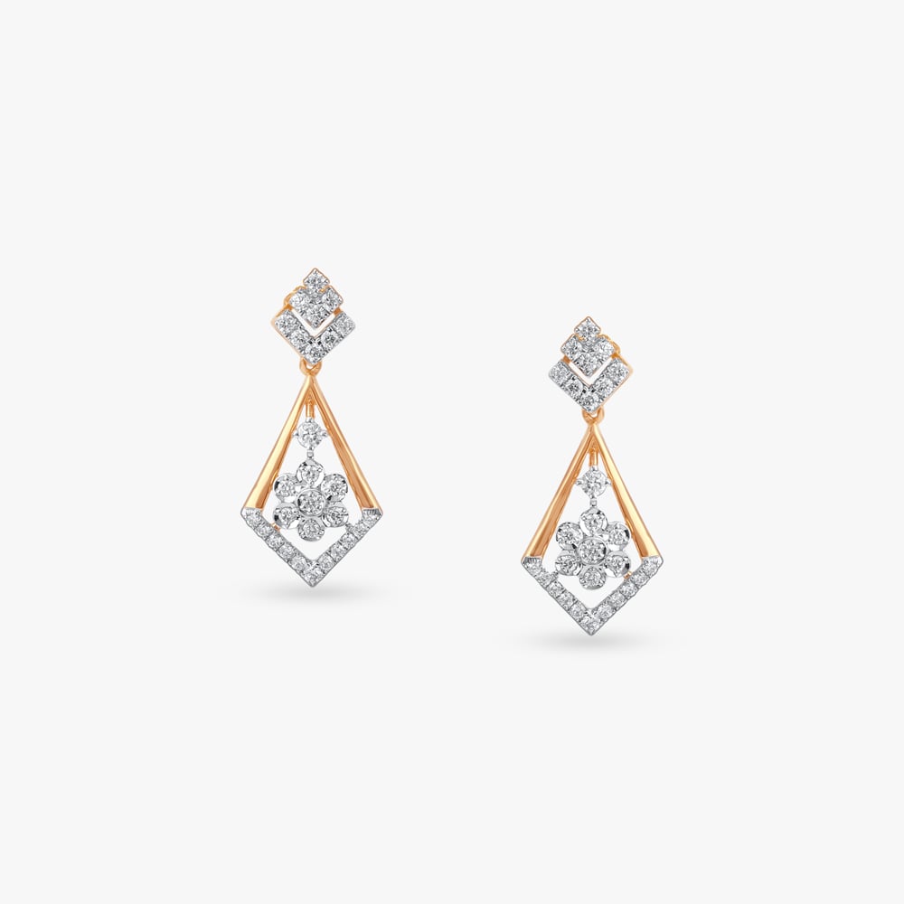 Dainty Prism Diamond Drop Earrings,,hi-res image number null