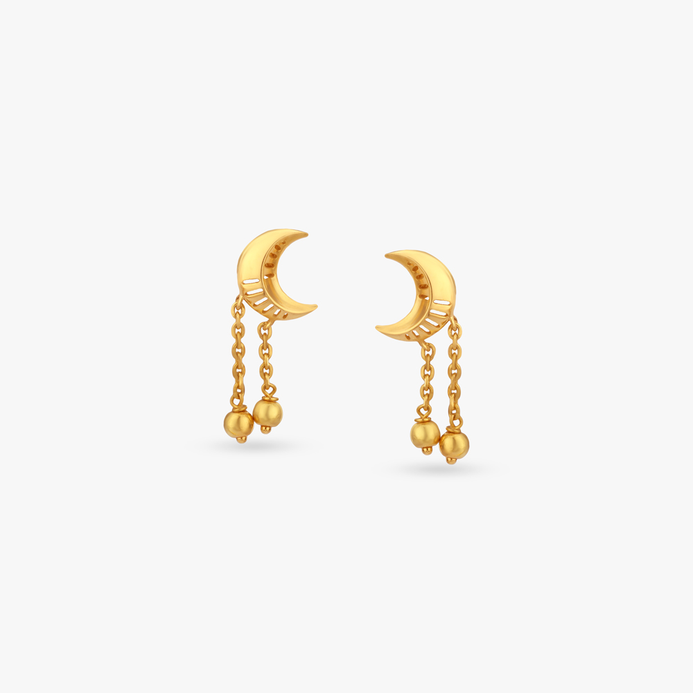 Crescent Grace Gold Pendant and Earrings Set,,hi-res image number null