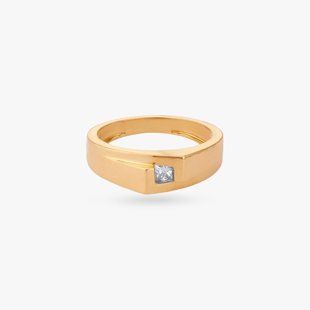 Minimal Edge Diamond Ring for Men,,hi-res image number null