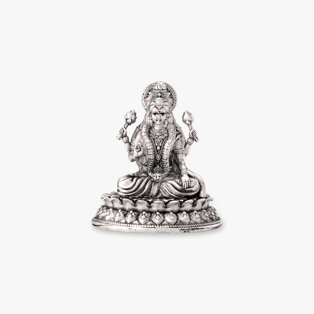 Shri Lakshmi Silver Idol