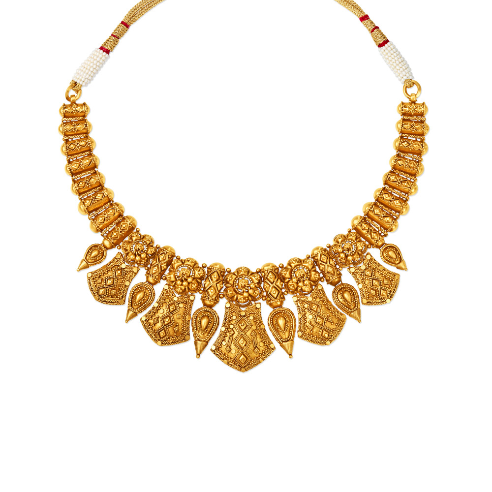 Opulent Antique Gold Necklace Set,,hi-res image number null
