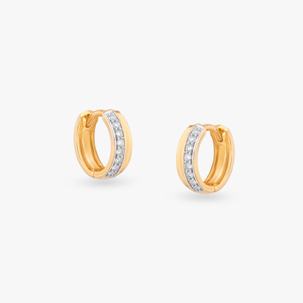 Iconic Power Diamond Hoop Earrings For Men,,hi-res image number null