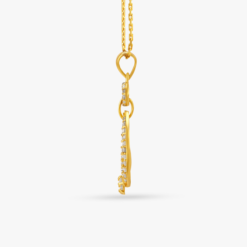Luminous Loop Gold Pendant,,hi-res image number null
