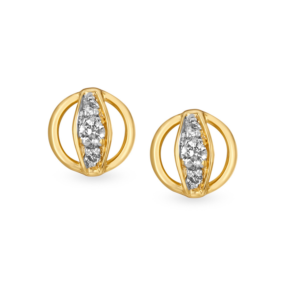 Beguiling Circular Diamond Stud Earrings