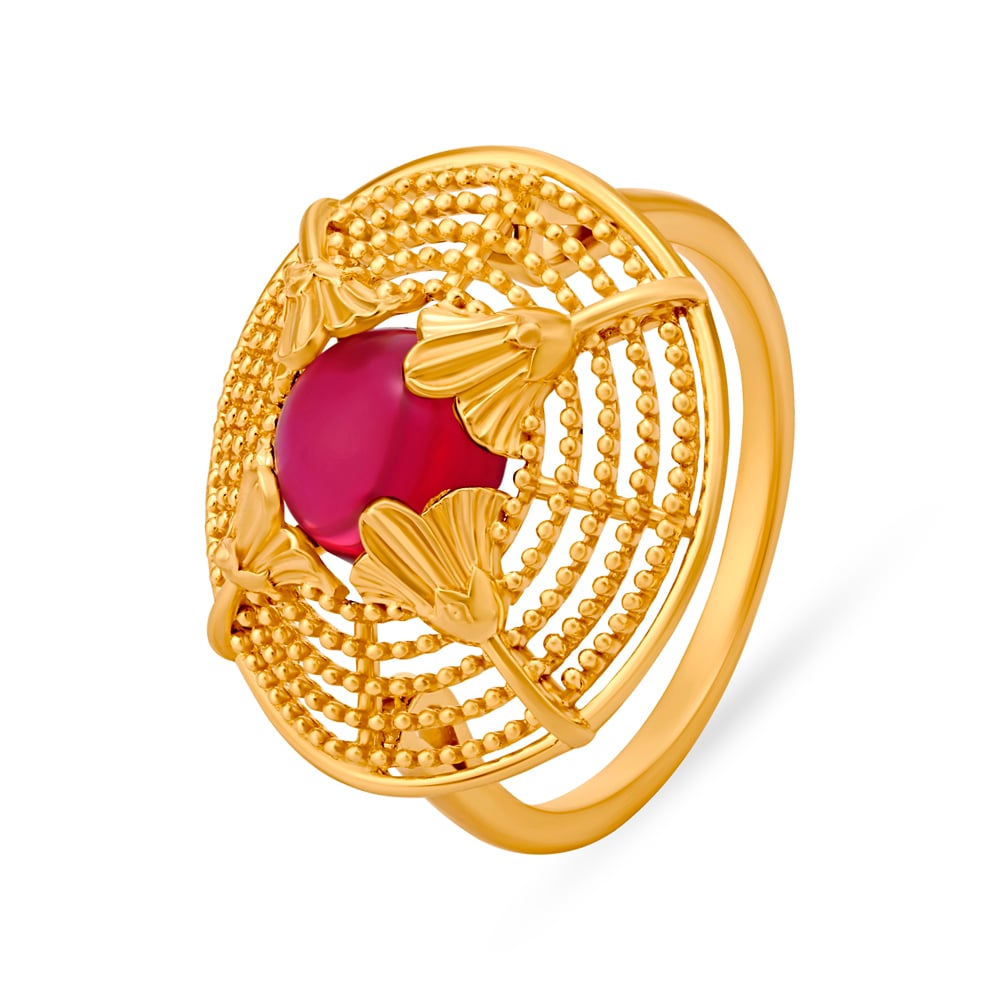 Rawa Work Gold Finger Ring,,hi-res image number null