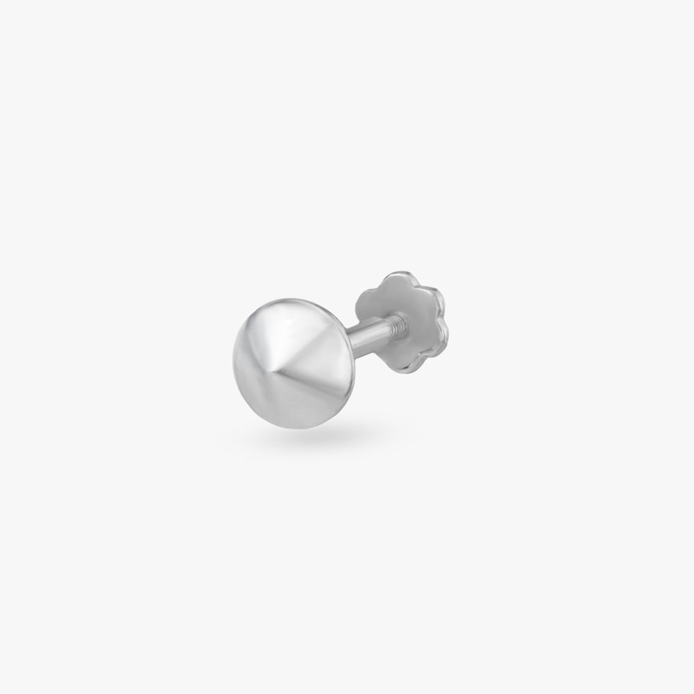 

Sleek Sphere Platinum Nose Pin