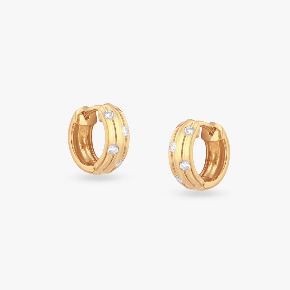 Elite Statement Diamond Hoop Earrings For Men,,hi-res image number null