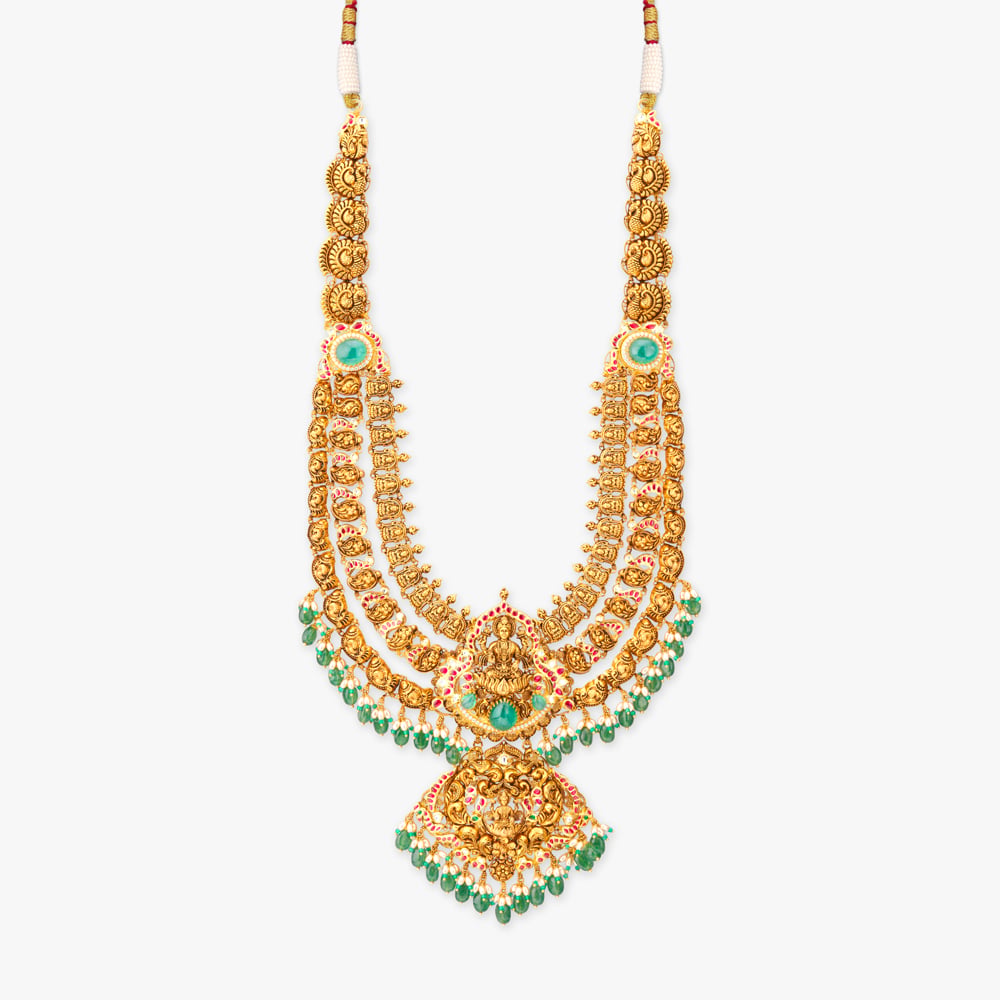 Lakshmi Grandeur Gold Haram,,hi-res image number null
