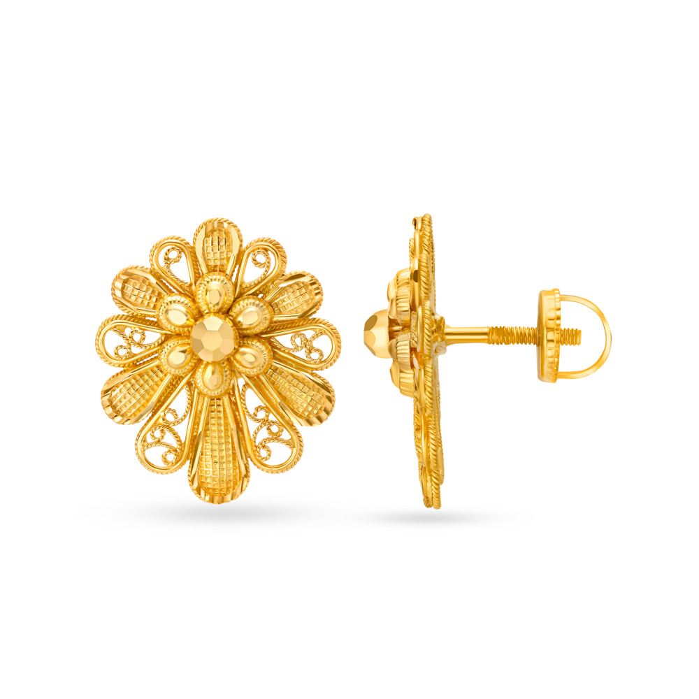 Regal Floral Gold Necklace Set,,hi-res image number null