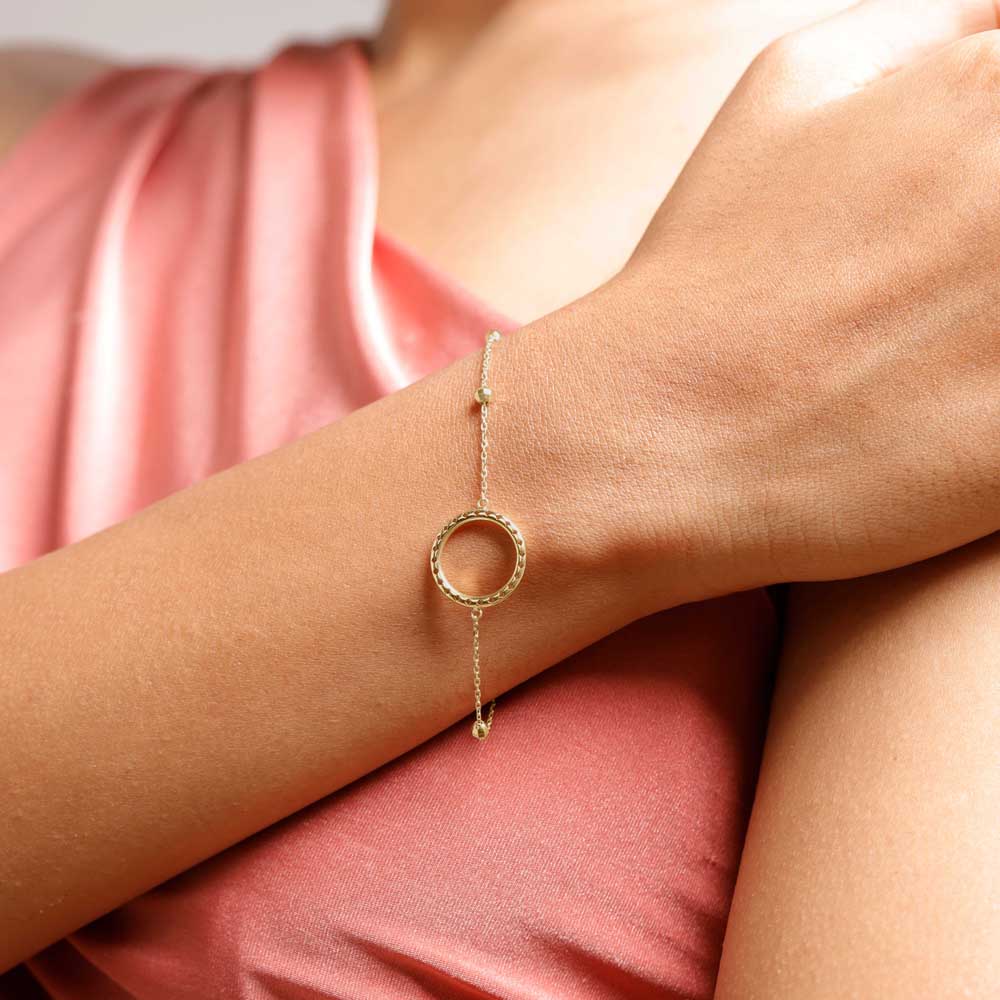 Trendy Orbit Gold Bracelet,,hi-res image number null