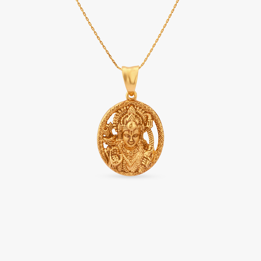 Majestic Vishnu Gold Pendant for Men,,hi-res image number null
